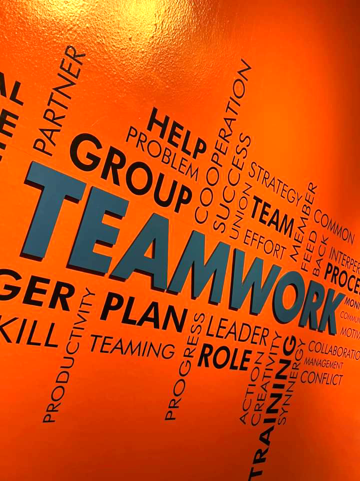 Teamwork Die Cut Letter Wall Signage